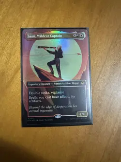 x1 MTG EOE Sami Wildcat Captain Foil Extended Art Pack Fresh 0301 - Image 1