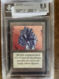 1993 beta gauntlet of might bgs 8.5 Mtg Magic The Gathering Rare - Image 1