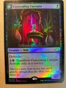 MTG 1x FOIL Concealing Curtains Innistrad: Crimson Vow Magic the Gathering x1 NM - Image 1