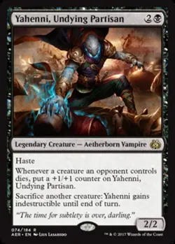 Slightly Played, English - 1 x MTG Yahenni, Undying Partisan - Foil Aether Revol - Image 1