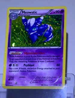2015 Pokemon MEOWSTIC Black Star Promo HOLO BLEED Misprint ERROR Card #XY48 Rare - Image 2