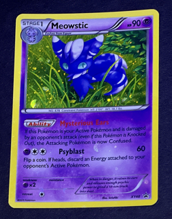 2015 Pokemon MEOWSTIC Black Star Promo HOLO BLEED Misprint ERROR Card #XY48 Rare - Image 3