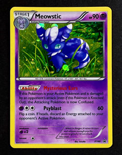 2015 Pokemon MEOWSTIC Black Star Promo HOLO BLEED Misprint ERROR Card #XY48 Rare - Image 5