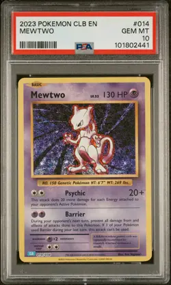 2023 POKEMON CLB-CLASSIC BLASTOISE & SUICUNE EX DECK #014 MEWTWO PSA 10 - Image 1