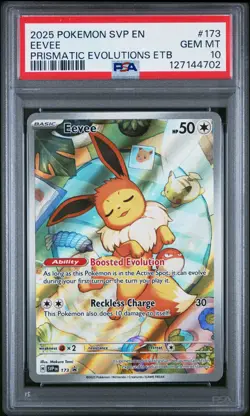 2025 POKEMON SVP EN-SV BLACK STAR PROMO #173 EEVEE PSA 10 - Image 1
