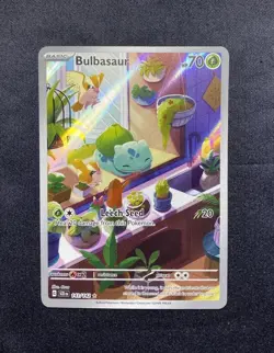 Pokemon TCG Bulbasaur Stellar Crown Illustration Card 143/142 Near Mint Holo - Image 1