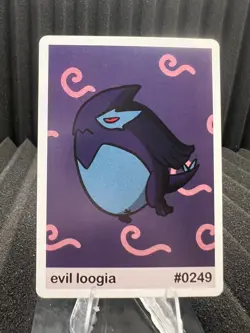 Lugia (evil loogia) #249 - Set Hit Holo - Gen 2 Pookiemoot Fan Art - Pokemon NM - Image 1