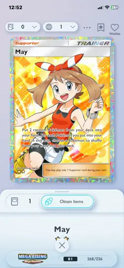 May Pokemon trainer 2 star Pokemon tcg pocket - Image 1