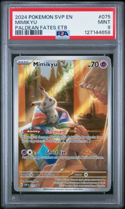 2024 POKEMON SVP EN-SV BLACK STAR PROMO #075 MIMIKYU PSA 9 - Image 1