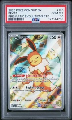 2025 POKEMON SVP EN-SV BLACK STAR PROMO #173 EEVEE PSA 10 - Image 1