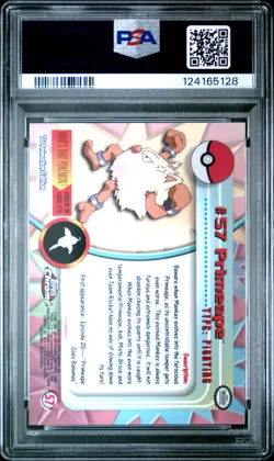 2000 TOPPS CHROME POKEMON T.V. #57 PRIMEAPE PSA 10 - Image 2