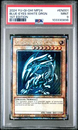 Blue-Eyes White Dragon - PSA 9 - MP24-EN001 Quarter Century Secret Rare Yugioh - Image 1