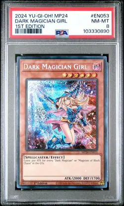 Dark Magician Girl - PSA 8 - MP24-EN053 - Prismatic Secret Rare - Yugioh - Image 1