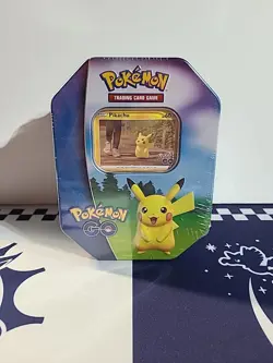 Pokemon Go! Pikachu Tin Trading Card Game New Factory Sealed - Image 1
