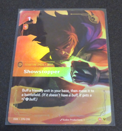 Showstopper Sett Riftbound Origins Signature Spell Card 270/298 TCG - Image 1