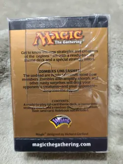 MTG Magic Zombies Unleashed Theme Deck Legions Factory Sealed Brand New RARE - Image 2