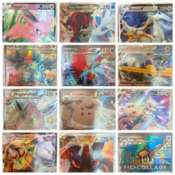 14x Full Art Pokemon Card Lot (IR/SIR/V/EX) - Damaged/Played Condition - Image 1