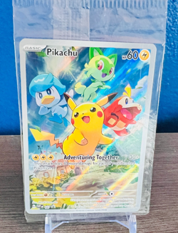 Pikachu 027 SV: Scarlet & Violet Promo Cards Paldea Holo Black Star Promo SEALED - Image 1