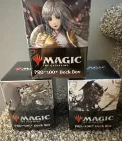 Magic The Gathering Ultra Pro Deck Box 100+ 3 Lot Neon Dynasty(Read Description) - Image 1