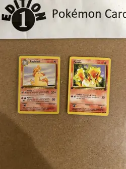 Rapidash + Ponyta 1st Edition Pokemon Card Lot Vintage WOTC - Image 1