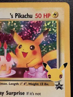 _____'s Birthday Pikachu Promo 24 Celebrations Pokemon Card Holo Rare Near Mint - Image 4
