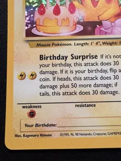_____'s Birthday Pikachu Promo 24 Celebrations Pokemon Card Holo Rare Near Mint - Image 5