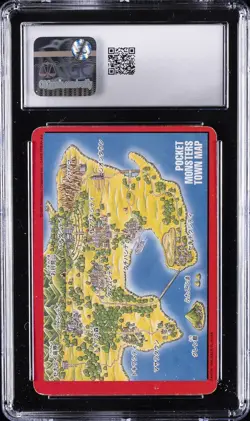 1996 BANDAI CARDDASS POKEMON PART 2 #156 MAP CARD 3 CGC 5.5 - Image 2