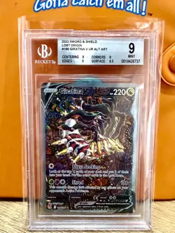 Giratina V Lost Origin Full Alt Art Pokemon Card #186 Mint BGS 9 (PSA) - Image 3