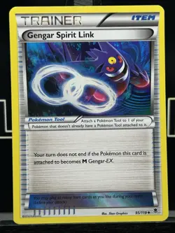 Gengar Spirit Link - 95/119 XY - Phantom Forces - Reverse Holo Pokemon Card LP - Image 3