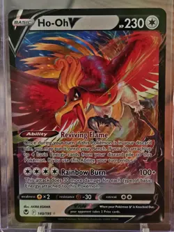 Pokemon TCG Ho-Oh v Silver Tempest Holo Ultra Rare Card 140/195 - Image 1