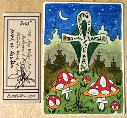 MTG ARTIST PROOF Italian Ankh Of Mishra AP Sketch Art Amy WEBER Magic - Image 1