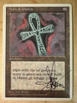 MTG ARTIST PROOF Italian Ankh Of Mishra AP Sketch Art Amy WEBER Magic - Image 2