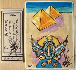 MTG ARTIST PROOF French Blue Scarab AP Art Sketch Amy WEBER Magic - Image 1