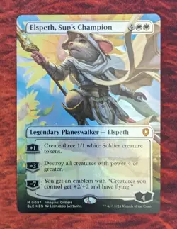 Elspeth, Sun's Champion (BORDERLESS) #97 | LP FOIL | BLC Bloomburrow Magic MTG - Image 1