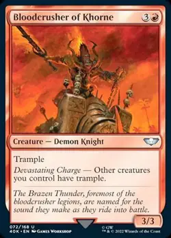 MTG Universes Beyond: Warhammer 40,000 - Bloodcrusher of Khorne - Image 1