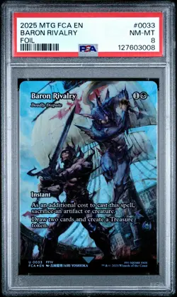 2025 MTG FINAL FANTASY: THROUGH THE AGES FOIL #0033 BARON RIVALRY PSA 8 - Image 1