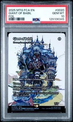 2025 MTG FINAL FANTASY: THROUGH THE AGES FOIL #0020 GIANT OF BABIL PSA 10 - Image 1