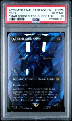 2025 MTG FINAL FANTASY SURGE CECIL, DARK KNIGHT/CECIL, REDEEMED PALADIN PSA 10 - Image 1