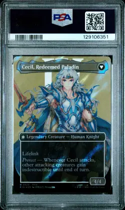 2025 MTG FINAL FANTASY SURGE CECIL, DARK KNIGHT/CECIL, REDEEMED PALADIN PSA 10 - Image 2