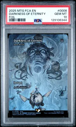 2025 MTG FINAL FANTASY: THROUGH THE AGES FOIL #0008 DARKNESS OF ETERNITY PSA 10 - Image 1