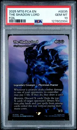 2025 MTG FINAL FANTASY: THROUGH THE AGES FOIL #0035 THE SHADOW LORD PSA 10 - Image 1