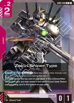 Gundam TCG English - Zaku I Sniper Type - GD01-048 (R) NM - Image 1