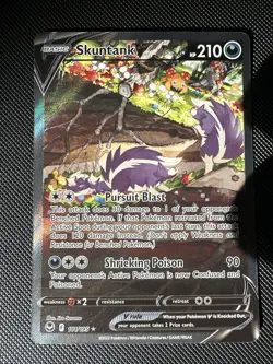 Pokemon TCG. Skunktank V 181/195 Alternate Full Art Silver Tempest (NEAR... - Image 3