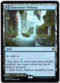 CLEARWATER PATHWAY 260/280 MAGIC: THE GATHERING, ZENDIKAR RISING (ZNR) RARE FOIL - Image 1
