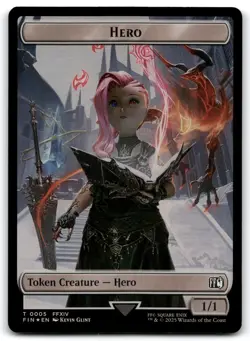 Foil Hero (0005) // Wizard (0015) Double-Sided Token #5 // 15 FINAL FANTASY - Image 1
