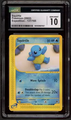 Pokemon Squirtle 131/165 Expedition - CGC 10 GEM MINT PSA BGS - Image 1