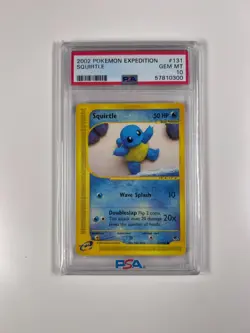 PSA 10 Squirtle 131/165 Expedition 2002 E Series WOTC Graded Pokemon TCG - Image 1