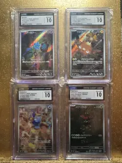 4 Card Graded Pokemon Lot. All 10’s!!!!! Japanese AR Full Art - Image 1