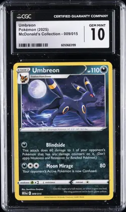2025 POKEMON MCDONALD'S COLLECTION #009 UMBREON CGC 10 GEM MINT - Image 1