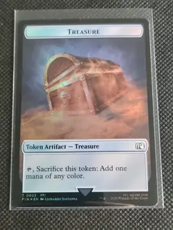 Hero (0009) Treasure (0023) Double-Sided Token - Foil - MTG Final Fantasy FIN - Image 2
